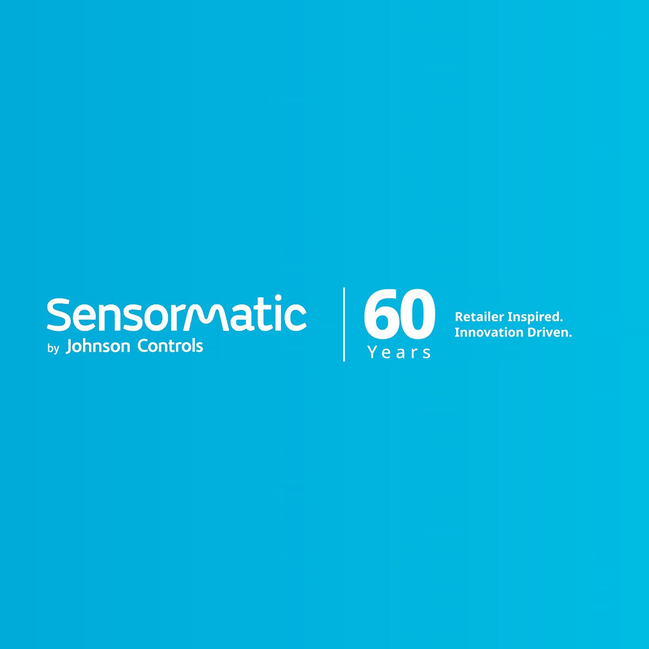 sensormatic 60th anniversary smarter store carousel slide 6: sensormatic 60th anniversary logo with tagline: retailer inspired. innovation driven.