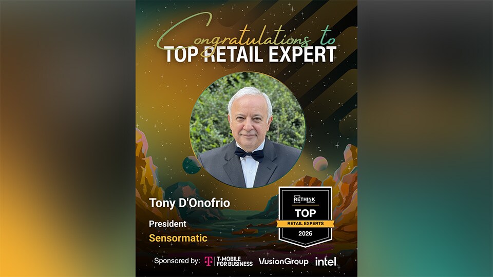 rethink award for tony donofrio president of sensormatic as a 2026 top retail expert