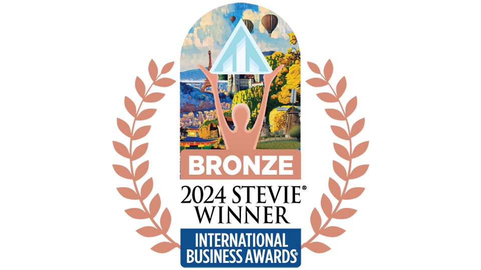 logo for 2024 stevie winner bronze medal international business awards