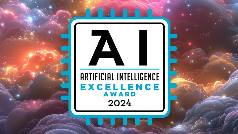 business information group big ai excellence awards logo against background of colorful clouds and stars