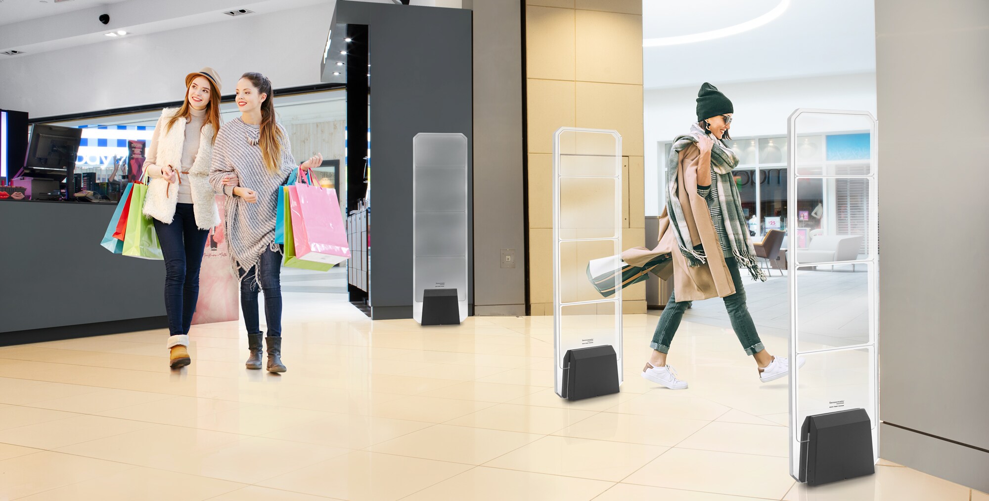 Women walking into store