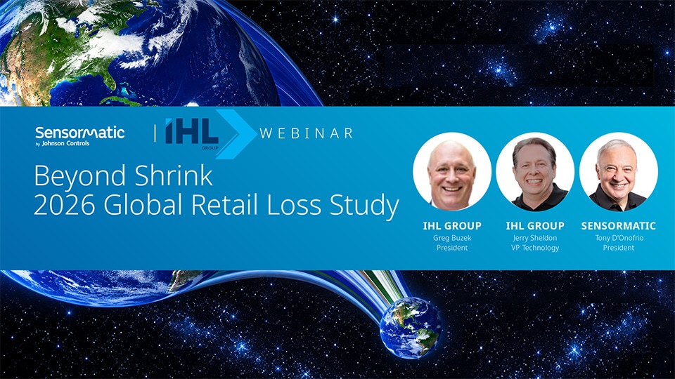 show card for sensormatic and ihl group beyond shrink total retail loss webinar