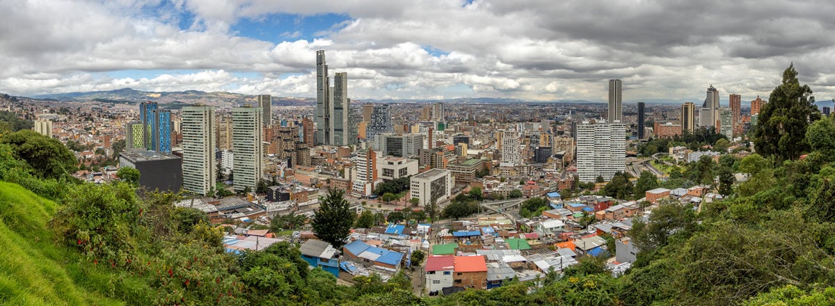 panoramic view of bogota colombia skyline