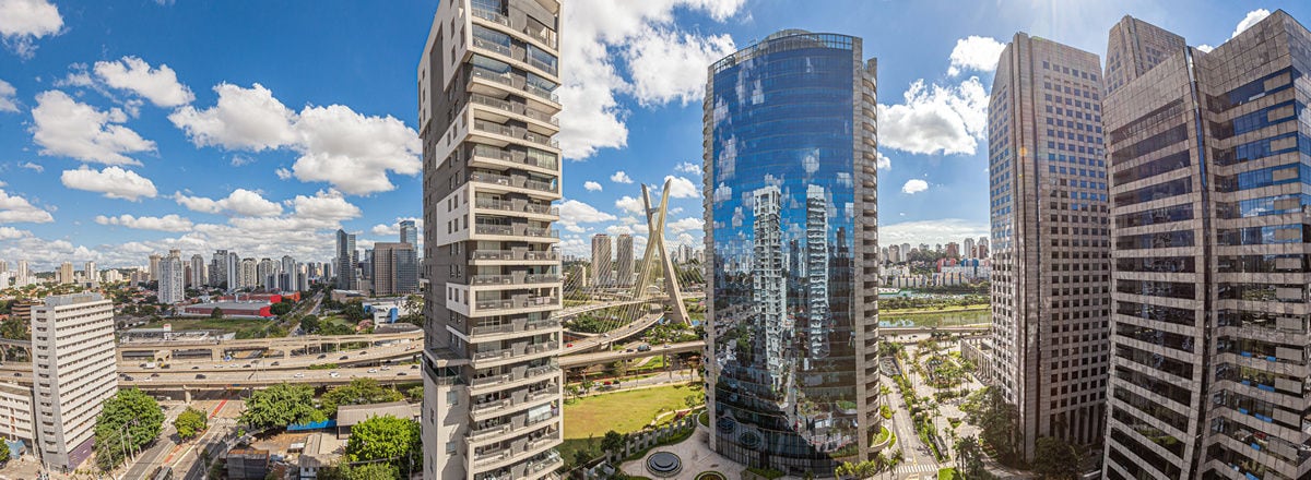 panoramic view of sao paulo skyline