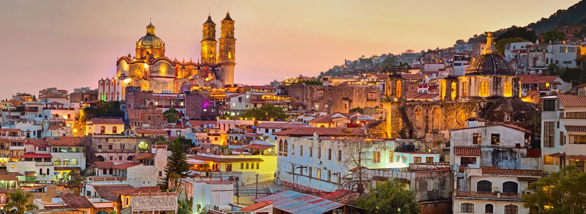 panoramic view of mexico city mexico at sunset