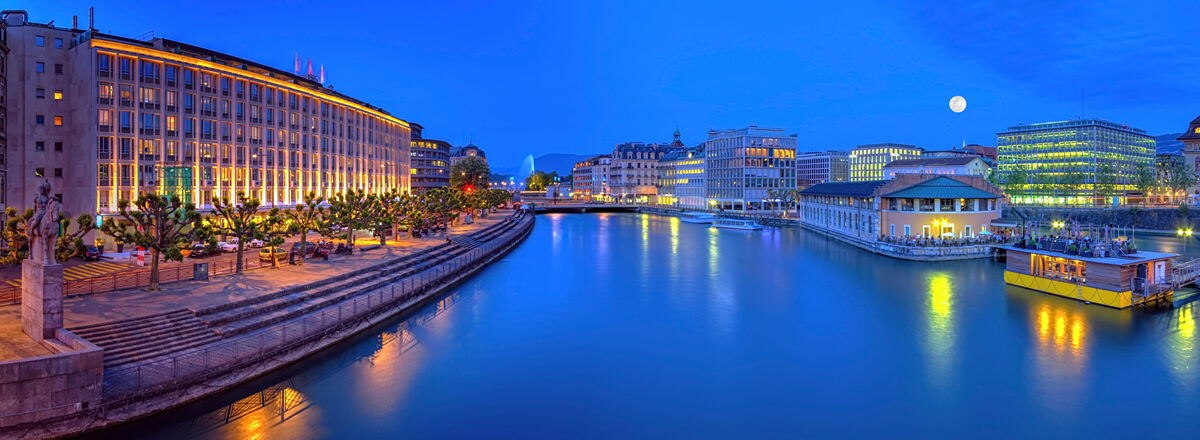 panoramic view of geneva switzerland