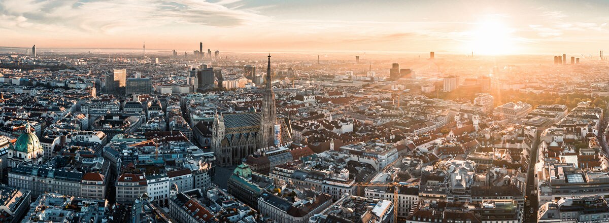 panoramic view of vienna austria