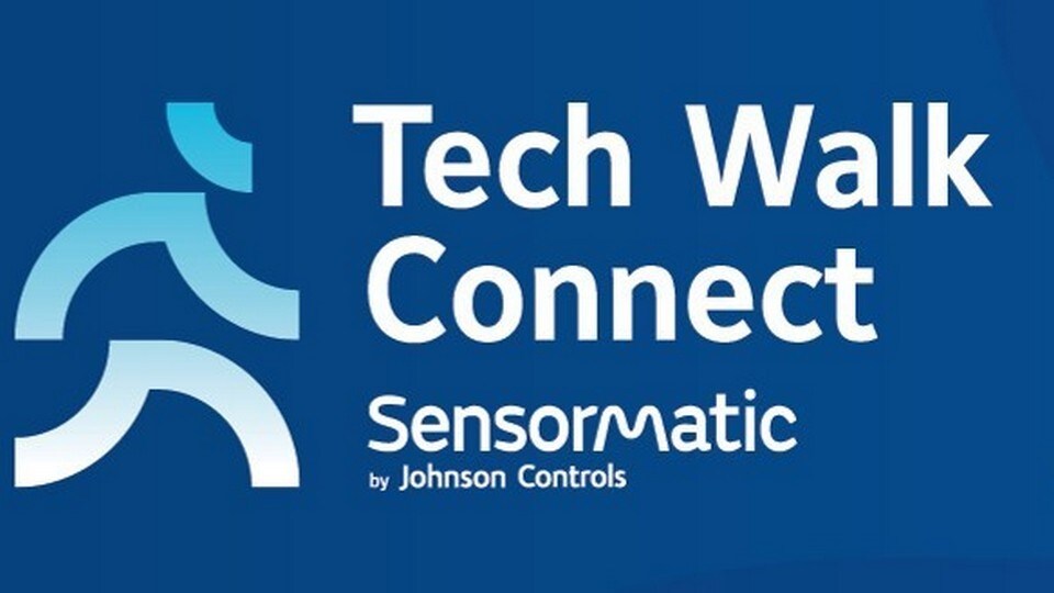 people walking on london street with tower bridge in the background and sensormatic tech walk connect logo superimposed