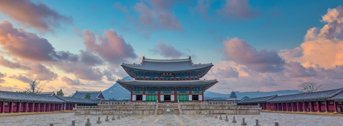 view of temple in seoul south korea