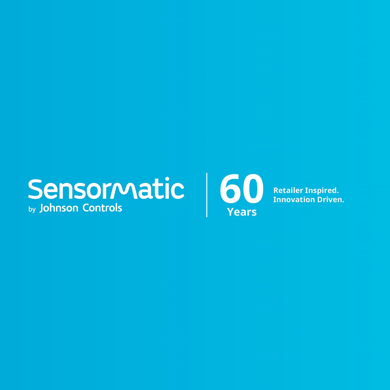sensormatic 60th anniversary smarter store carousel slide 6: sensormatic 60th anniversary logo with tagline: retailer inspired. innovation driven.