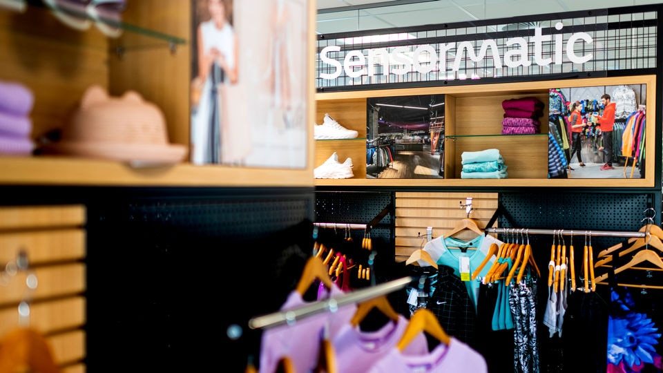 interior of sensormatic retail experience center rec solihull birmingham uk