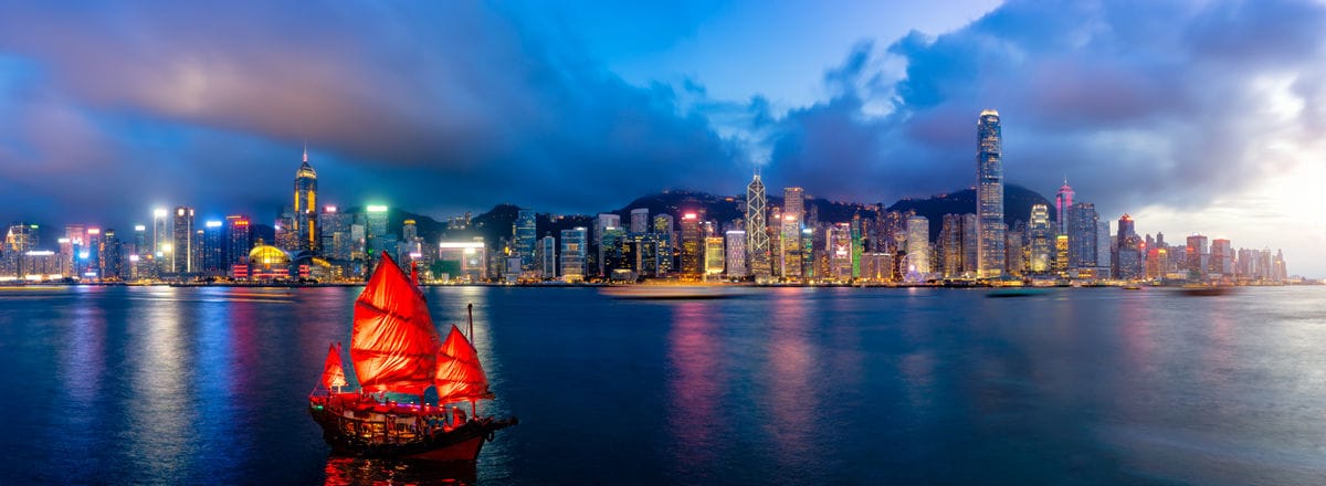 panoramic view of hong kong china