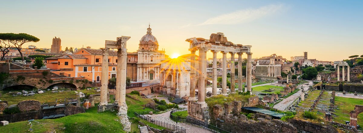 view of the roman forum rome italy