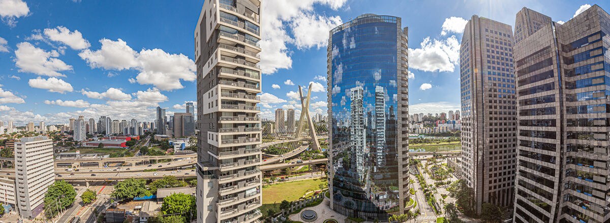 panoramic view of sao paulo skyline