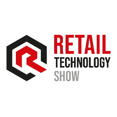 uk retail technology show logo on circular semi-transparent background