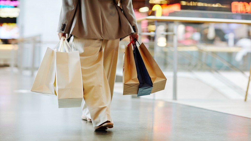 Women shopping in a Mall