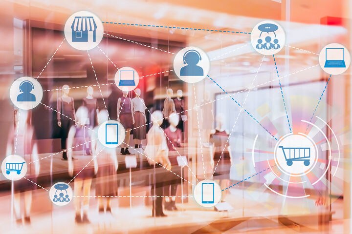 Imagen conceptual de la experiencia conectada de retail