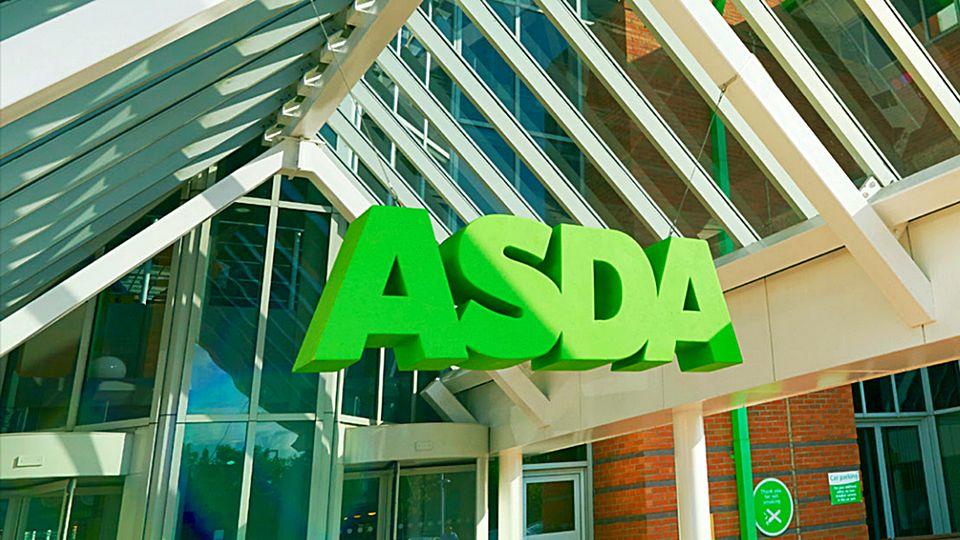 entrance of asda retail grocery supermarket hypermarket store