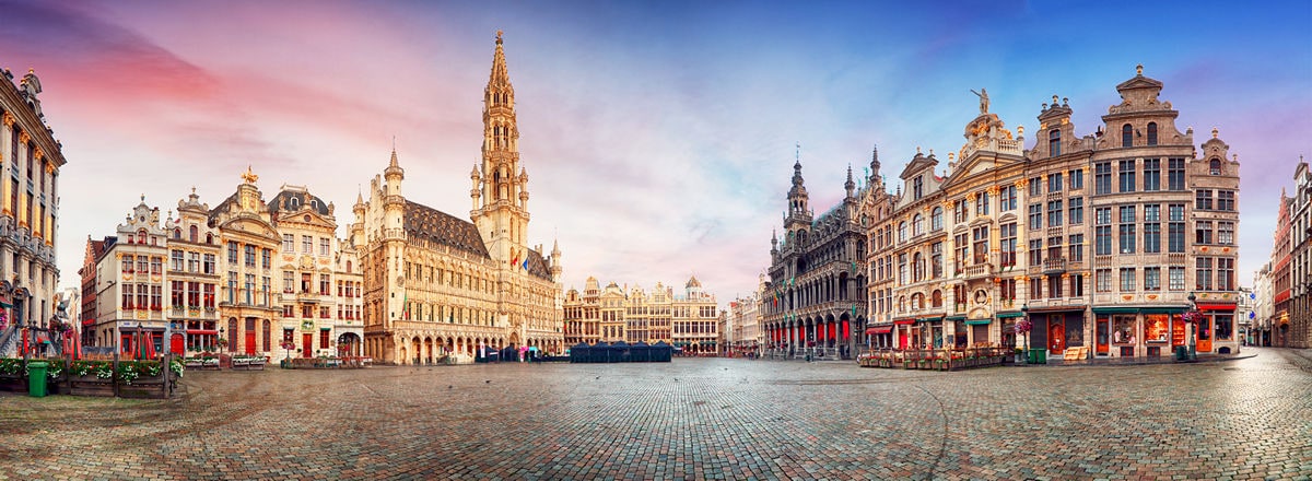 panoramic view of brussels belgium
