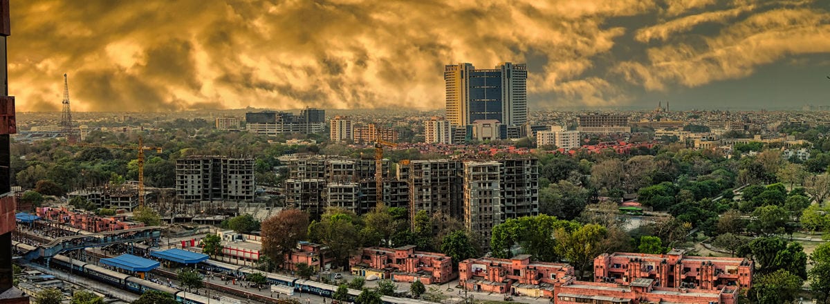 panoramic view of new delhi india