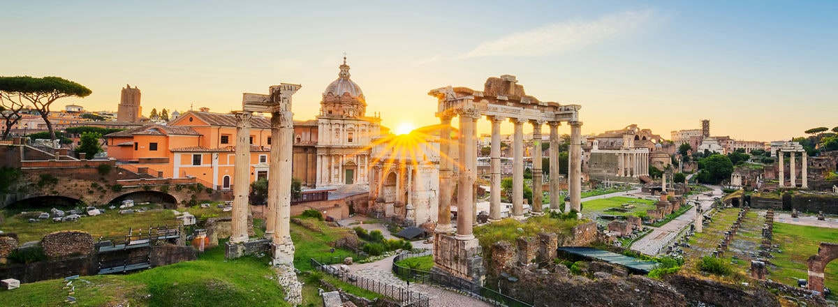 view of the roman forum rome italy