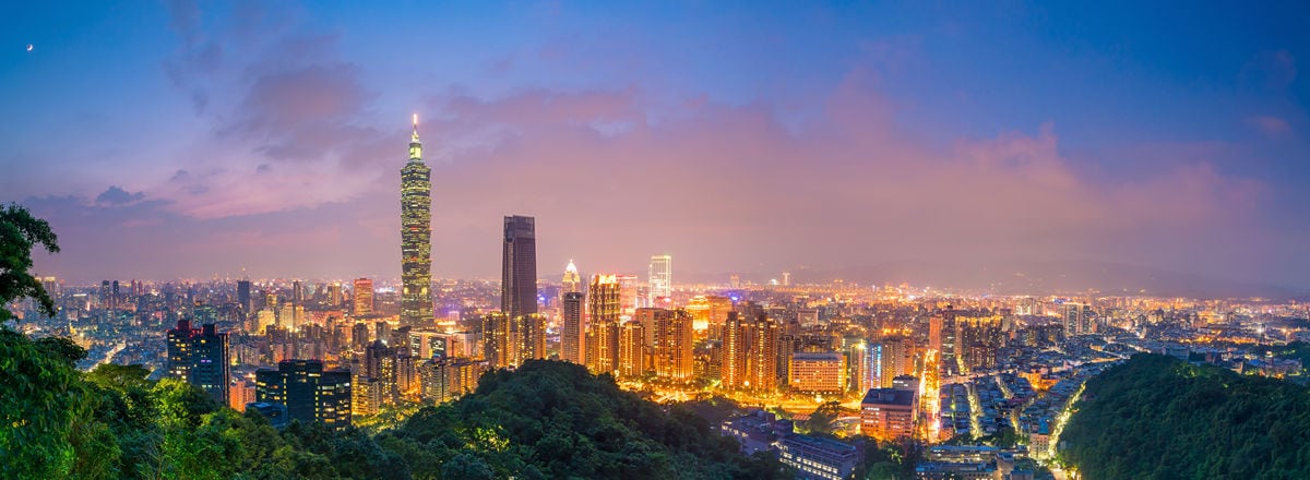 panoramic view of taipei taiwan china