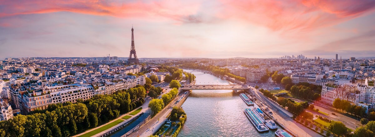 panoramic view of paris france